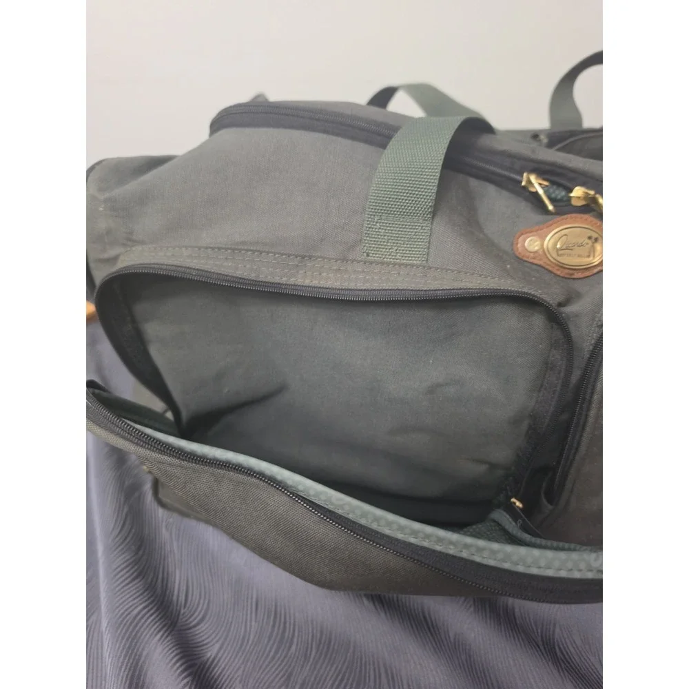 Vintage Ricardo Beverly Hills Forest Green Travel Duffel Bag Overnighter...